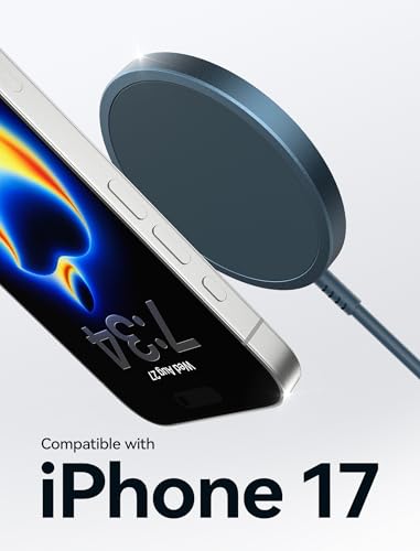 JSAUX Charger for iPhone 17 Magsafe Wireless Charging, Compatible with iPhone 17 Air Pro Max/16/15/14/13/12 Series, Magnetic Mag Safe Charging Pad, Aluminum Alloy, USB & USB C Dual Ports - Blue - color: Blue
