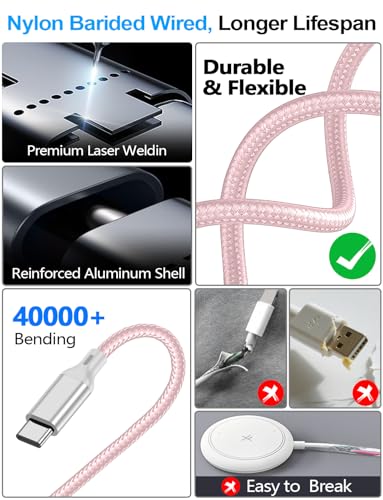 4-in-2 Multi Charging Cable for Apple Watch Charger/iPhone/Galaxy Charger - color: 2-Pink+Pink, size: 1.8M
