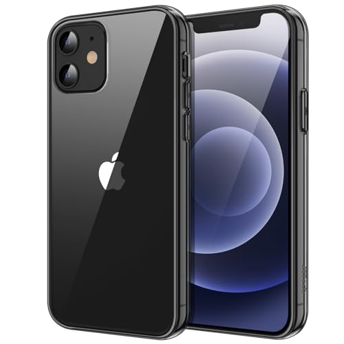 JETech Case for iPhone 12/12 Pro 6.1-Inch, Non-Yellowing Shockproof Phone Bumper Cover, Anti-Scratch Clear Back (Black) - color: Black