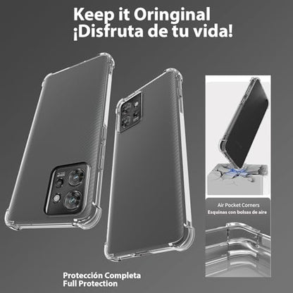 USTIYA Case for Motorola Moto ThinkPhone Clear TPU Four Corners Protective Cover Transparent Soft