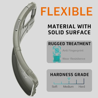 Rugged Shield 8ft Drop Proof TPU Thick Armor Tactical Protective Case Compatible with iPhone 15 (6.1 inches) - Light Clay - color: Light Clay, size: iPhone 15