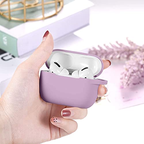 Lerobo for AirPods Pro 2nd/1st Case with Keychain, Lavender - color: Lavender