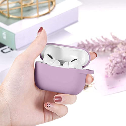 Lerobo for AirPods Pro 2nd/1st Case with Keychain, Lavender - color: Lavender
