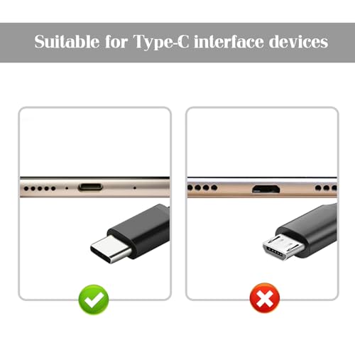 Quacc USB C Dust Plugs, Type-C Charging Port Cover Cap Protector, Black