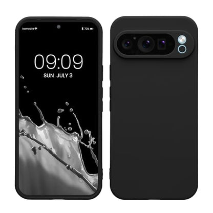 kwmobile Case Compatible with Google Pixel 9 Pro XL Case - Protective Slim TPU Phone Cover - Soft Matte Finish - Blueberry - color: blueberry