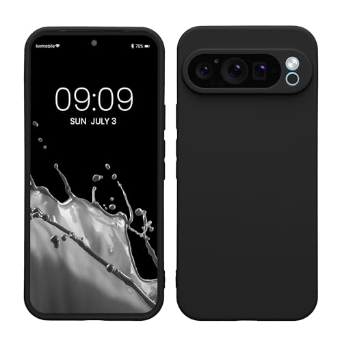 kwmobile Case Compatible with Google Pixel 9 Pro XL Case - Protective Slim TPU Phone Cover - Soft Matte Finish - Blueberry - color: blueberry