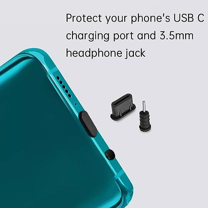USB C Dust Plug, USB Type C Charging Port Dust Covers Protectors Caps with 3.5mm Headphone Jack