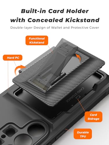 for Samsung Galaxy S26 Ulrtra Case Wallet with Card Holder Black - color: Black, size: Samsung Galaxy S26 Ultra Case