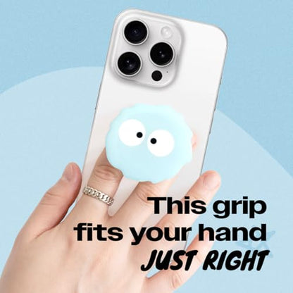 On The Grip Cute Cartoon Briquette Acrylic Multi Functional Collapsible Expandable Mobile Phone Grip & Kickstand (SkyBlue) - color: Skyblue