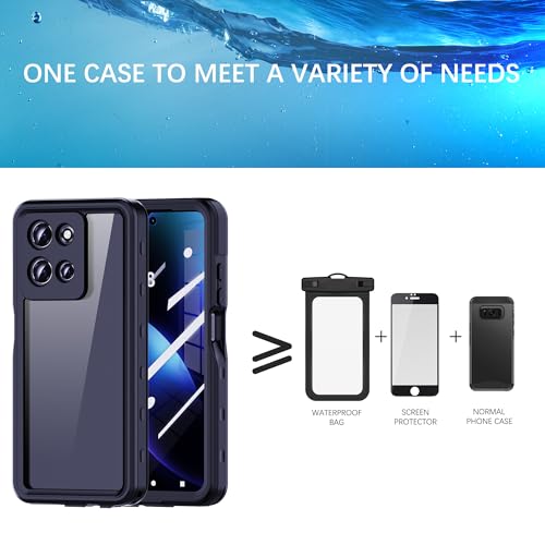 Waterproof Case for Motorola Moto G 5G 2025,IP68 Waterproof Certified Shockproof Dustproof Snowproof Cover Full Body Heavy Duty Protection Fully Sealed Underwater Cover for Moto-G-5G-2025 (Black)