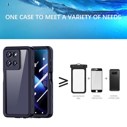 Waterproof Case for Motorola Moto G 5G 2025,IP68 Waterproof Certified Shockproof Dustproof Snowproof Cover Full Body Heavy Duty Protection Fully Sealed Underwater Cover for Moto-G-5G-2025 (Black)