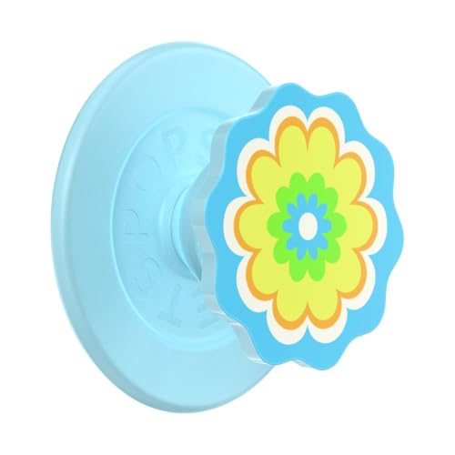 PopSockets Phone Grip for MagSafe, Magnetic Holder- Molded Flower Blue - color: Molded Flower Blue, style: MagSafe
