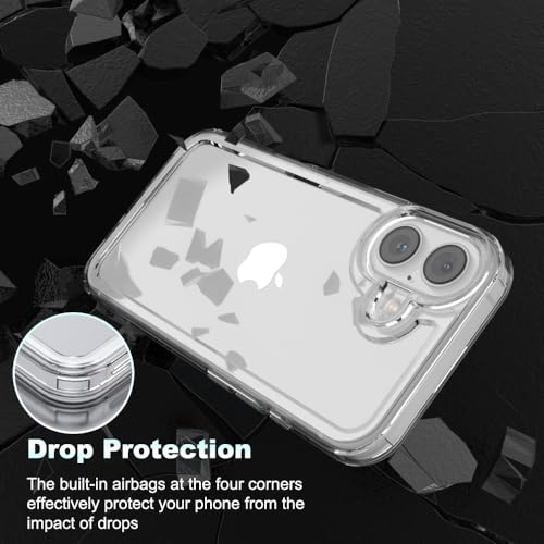 for iPhone 16 Clear Bumper Frame No-Back Case, Slim Fit Ultra-Light Anti-Yellowing Transparent Protection Heat Dissipation Bezel Phone Cover Case 6.1" 2024 - color: Clear, size: iPhone 16