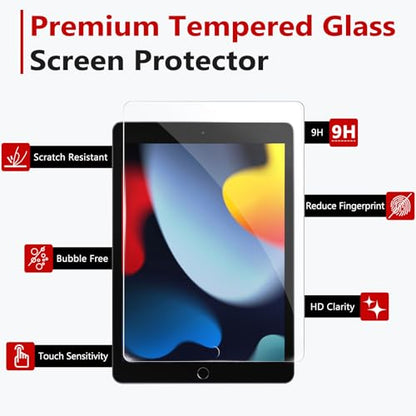 bersem Screen Protector for iPad 9th/8th/7th Generation 10.2 Inch
