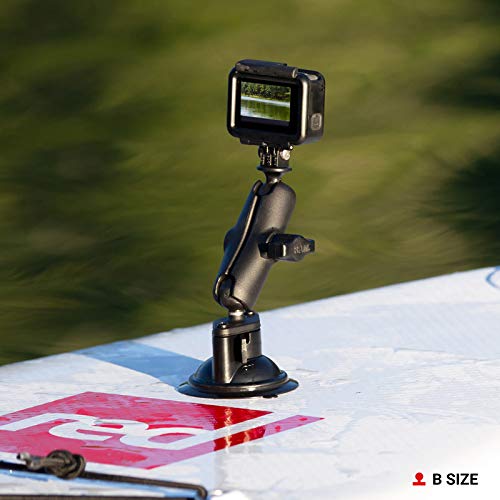 RAM MOUNTS Twist-Lock Suction Cup Base with B Size 1" Ball, Windshield & Dash Mount Base for RAM Device Holders RAP-B-224-1U (Pack of 4) - size: B Size 1" Ball (Pack of 4)