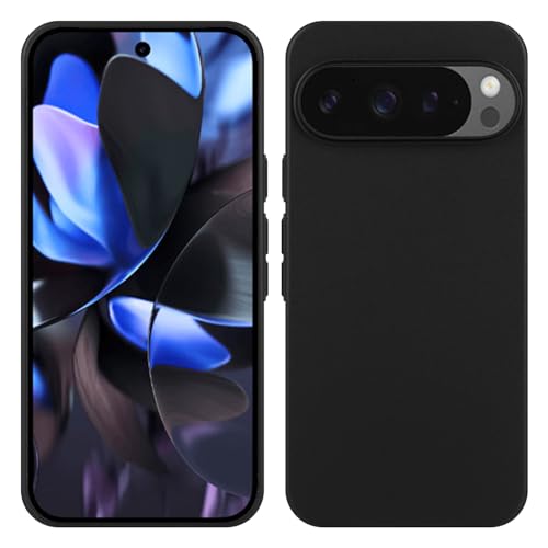 TENOC Phone Case for Google Pixel 9 Pro XL, Black Case Anti-Fingerprint Protective Bumper Matte Cover for 6.8 Inch - color: Black, size: Pixel 9 Pro XL
