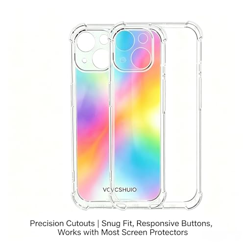 VCVCSHUIO Clear TPU Soft Case for iPhone 13, Crystal Clear, High Transparency, 6.1 Inch