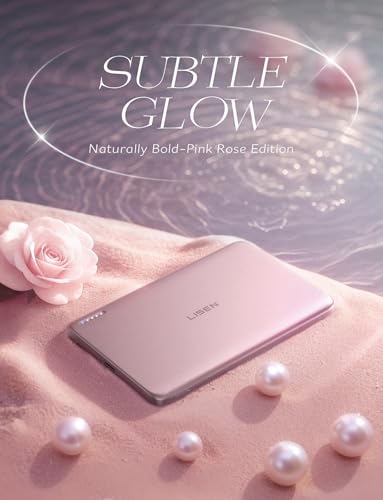 LISEN Qi2 15W Ultra Slim MagSafe Battery Pack,5000mAh Fast Charging MagSafe Power Bank Slim Wireless,Slim Magnetic Portable Charger,Magnetic Power Bank for iPhone Air/17/16/15-12 Series，Pink - color: Pink