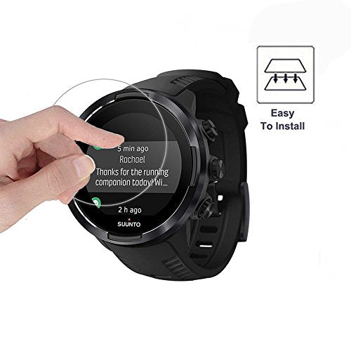 For Watch SUUNTO 9 Tempered Glass Screen Protector - [2 PACK] Full Coverage HD Clear Anti-Bubble Anti-Scratch for Clear Film Tempered Glass Screen Protector for Watch SUUNTO 9