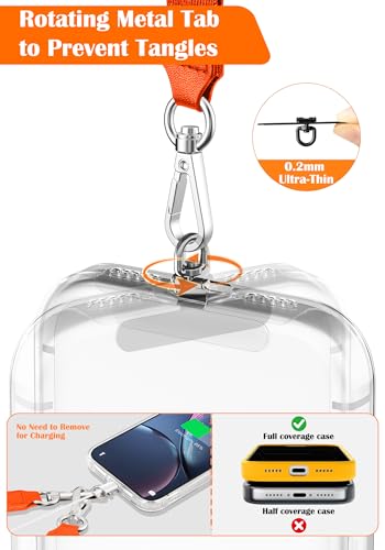 takyu Phone Strap Crossbody with Detachable RFID Wallet Orange - color: Orange