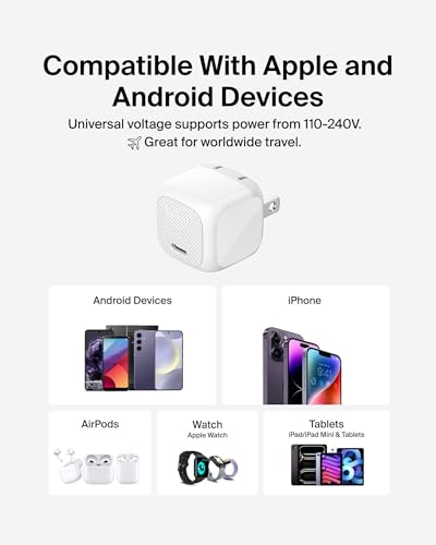 Belkin 20W Compact USB C Charger Block, Fast Charging for Travel - style: New Gen