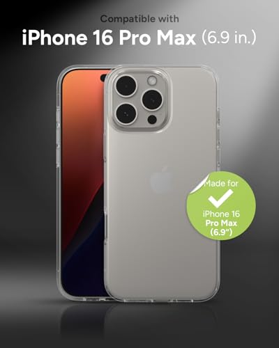 ZAGG Crystal Palace Lite Case for iPhone 16 Pro Max - Ultra-Slim, Ultimate Drop Protection with Graphene Reinforcement, Anti-Yellowing Technology, Wireless Charging Compatible, Clear - size: iPhone 16 Pro Max, style: Without Magsafe