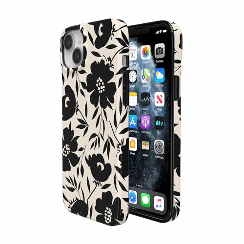 Casely iPhone 14 Plus Case | Dark Fantasy | Contrast Floral | Compatible with MagSafe | Classic Ultra Slim Design - color: Dark Fantasy | Contrast Floral