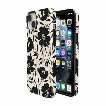 Casely iPhone 14 Plus Case | Dark Fantasy | Contrast Floral | Compatible with MagSafe | Classic Ultra Slim Design - color: Dark Fantasy | Contrast Floral