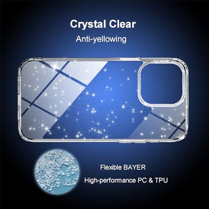 TENOC Phone Case Compatible with iPhone 11, Glitter Case Clear Sparkling Protective Bumper Cute Cover for Girls Women - color: Clear Glitter, size: iPhone 11