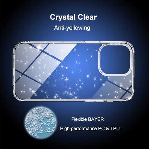 TENOC Phone Case Compatible with iPhone 11, Glitter Case Clear Sparkling Protective Bumper Cute Cover for Girls Women - color: Clear Glitter, size: iPhone 11