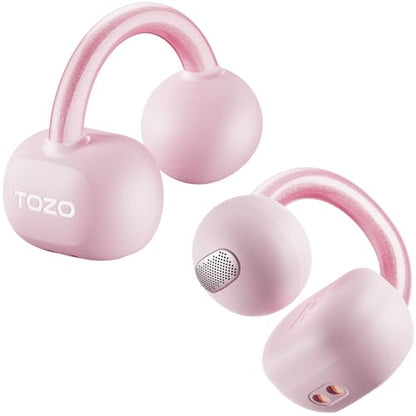 TOZO OpenEarRing Open Ear Earbuds 40H Bluetooth 5.4 Lightweight Comfort - color: Rose Gold