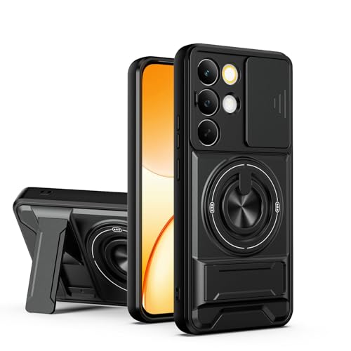 Compatible with ZTE Nubia Red Magic 10 Pro Case Cover,Compatible with ZTE Nubia Red Magic 10 Pro+ / 10S Pro NX789J with Slide Camera Cover Phone Stand Protective Case Black - color: Black, size: Compatible with ZTE Nubia Red Magic 10 Pro