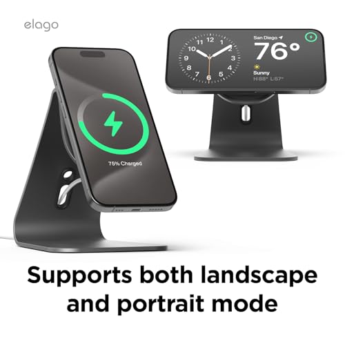 elago MS4 Charging Stand for MagSafe Charger - color: Black