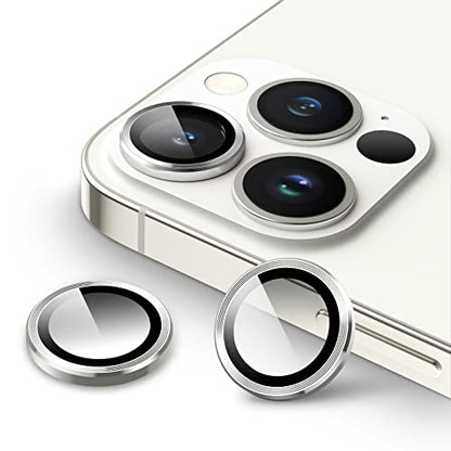 JETech Camera Lens Protector for iPhone 13 Pro Max/13 Pro, Silver, 1 Set - color: Silver