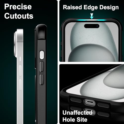360°Magnetic Swivel Ring for iPhone 15 Case-Black - color: Black, size: iPhone 15