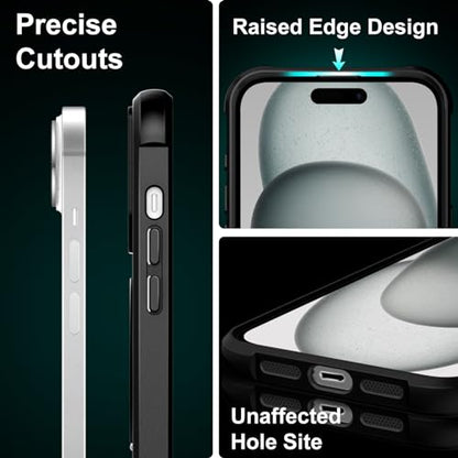 360°Magnetic Swivel Ring for iPhone 15 Case-Black - color: Black, size: iPhone 15