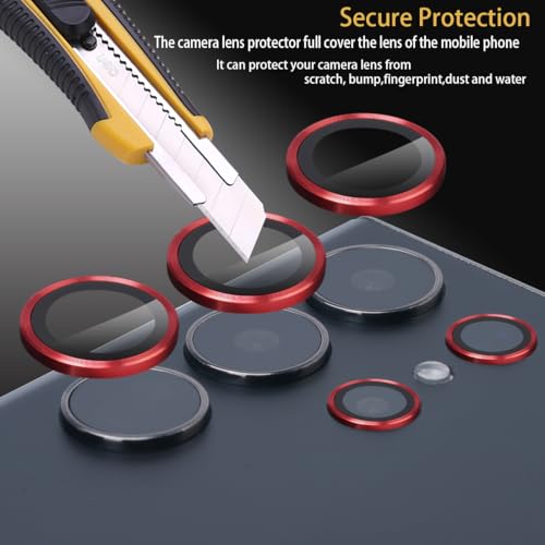 Camera Lens Protector for Samsung Galaxy S25 Ultra, Red - color: Red