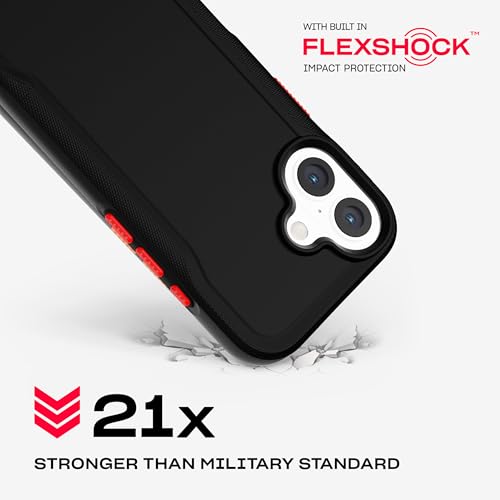 Tech21 EvoPro for iPhone 16 Compatible with MagSafe - Impact Protection Case 21x Military Standard Tested - in Black - color: Black, size: iPhone 16