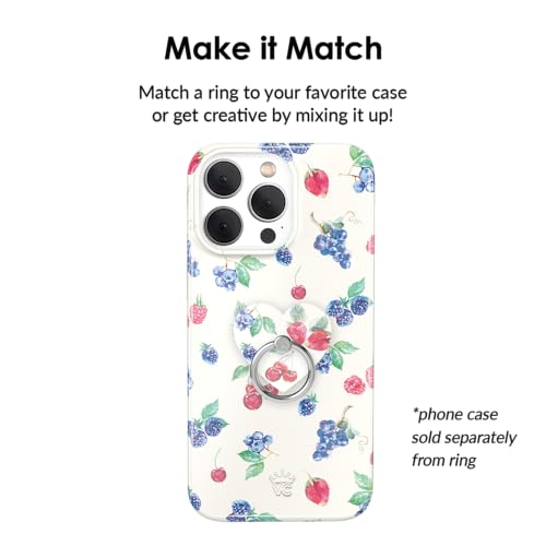 VELVET CAVIAR Cell Phone Ring Holder - Finger Ring & Stand - Improves Phone Grip Compatible with iPhone, Galaxy, Most Smartphones (Berry Baby) - color: Berry Baby