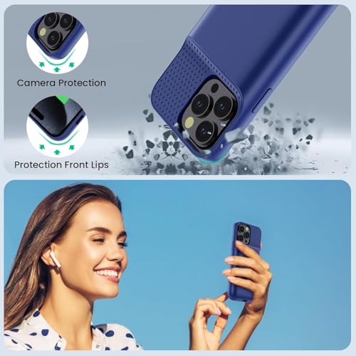 Battery Case for iPhone 15Pro Max, Upgrade 8600mah Portable Slim Battery Charging Case, 15W Fast Charging Rechargeable Protective Extended Charger Cover for iPhone 15 Pro Max (6.7 inch)-Blue - color: Blue