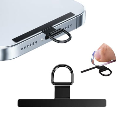 Phone Tether Tab 2pcs,0.2mm Ultra-thin Phone Metal Patch,Universal Phone Lanyard Patch for most phone (E) - color: E