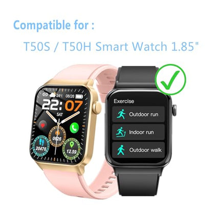 Screen Protector Compatible for STECEi T50S Smart Watch 1.85" (6 Pack) Full Coverage Clear TPU Soft Film