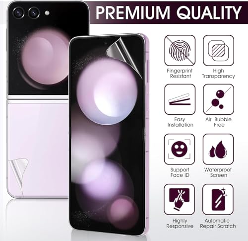 2 Sets Screen Protector for Samsung Galaxy Z Flip 6 6.7", High Definition Clear Soft TPU Screen Protector, 2 Front + 2 Inner Flexible Film Hydrogel, Self-Healing, Bubble-Free - size: Samsung Galaxy Z Flip 6