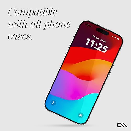 Case-Mate iPhone 15 Pro Screen Protector - 6.1 Inch - Anti-Scratch Tempered Glass with Shatter Protection - Durable 9H Glass with Touch Sensitivity, Ultra High Clarity, Case Friendly, Easy to Apply - size: iPhone 15 Pro