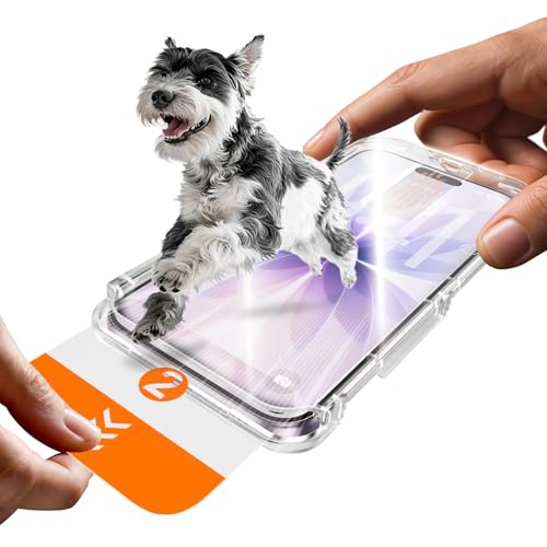 2 Pack for iPhone 17 Screen Protector, 9H+ Hardness Tempered Glass Full Edge Coverage, Military-Grade Shatter Protection, HD Clear & Sensitive Touch, Easy Installation - size: for iPhone 17