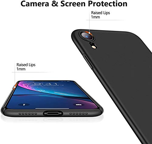 LRK Ultra Thin Black Case Compatible with iPhone XR, 6.1 Inch: Slim, Soft, and Flexible (NOT Hard) [Matte Finish] Protective Black Phone Cover for iPhone XR - Matte Black - size: iPhone XR