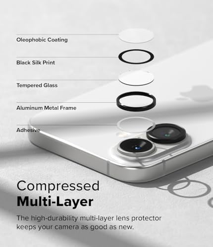 Ringke for iPhone 16/16 Plus Camera Lens Protector [2 Pack] - size: iPhone 16 / iPhone 16 Plus