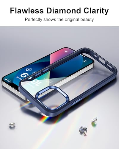 HOOMIL Case for iPhone 12 Mini 5.4-Inch, Non-Yellowing, Drop Protection, Anti-Scratch Transparent Hard Back Phone Cover - Blue - color: Blue, size: iPhone 12 Mini