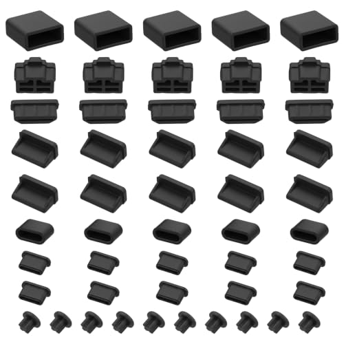 50PCS USB C Dust Plug Cover Silicone Charging Port Protector Caps