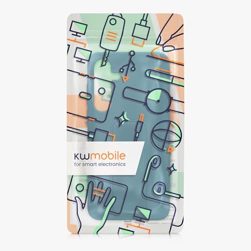kwmobile Case for Samsung Galaxy S24 Plus Case - Soft TPU Cover with Silicone Coating - with Hand Strap and Stand Function - Shockproof - Teal Matte - color: teal matte, size: Galaxy S24 Plus